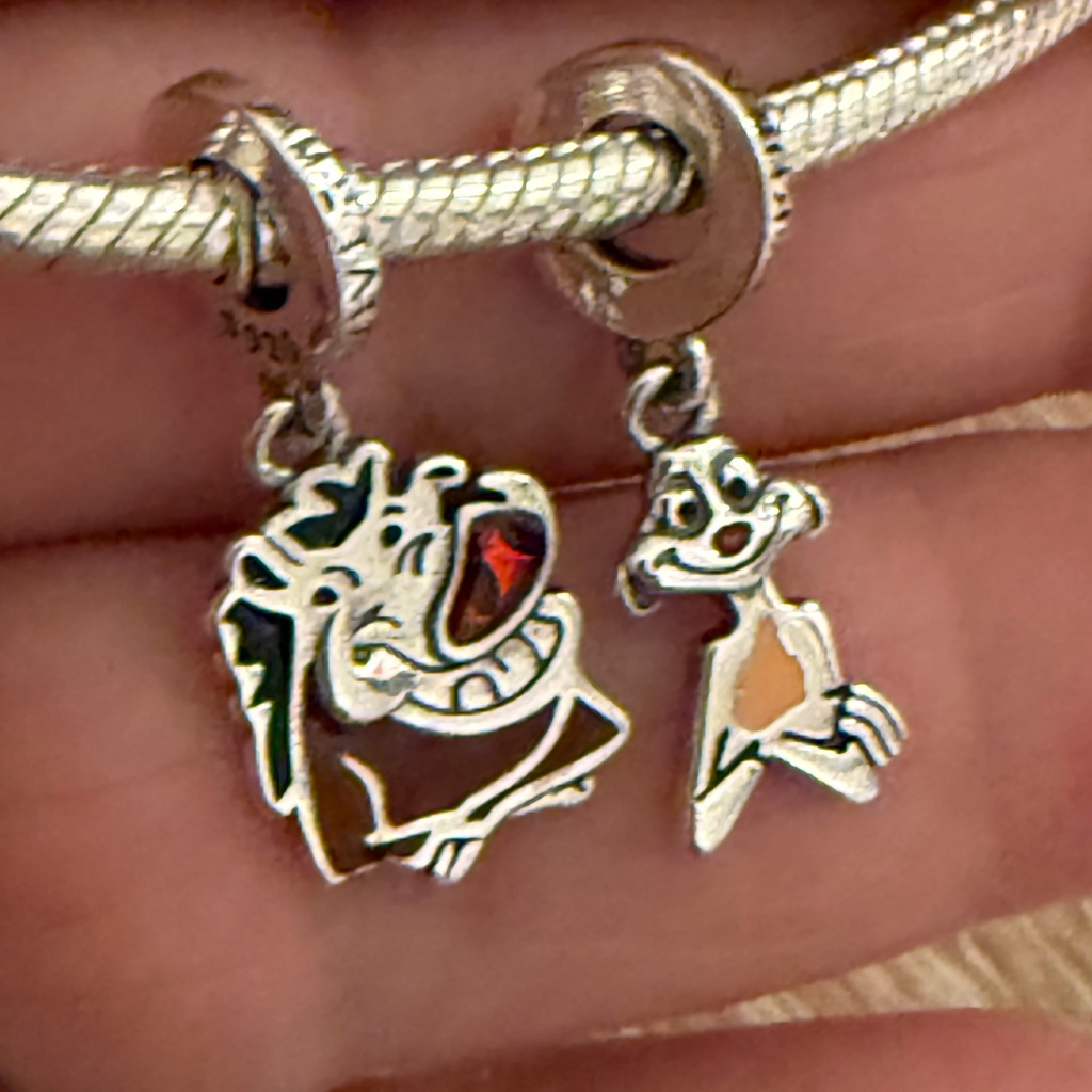 Silver Lion King Charm